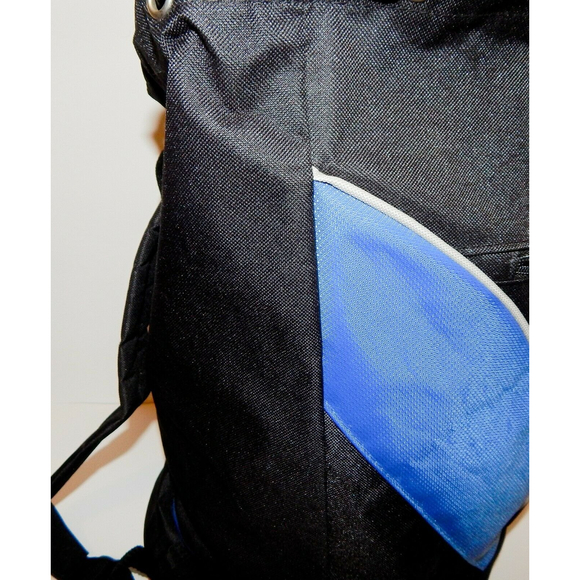 Logomark Meridian Health Branded Cooler Backpack Draw-String Duffle Bag Black - Picture 7 of 12